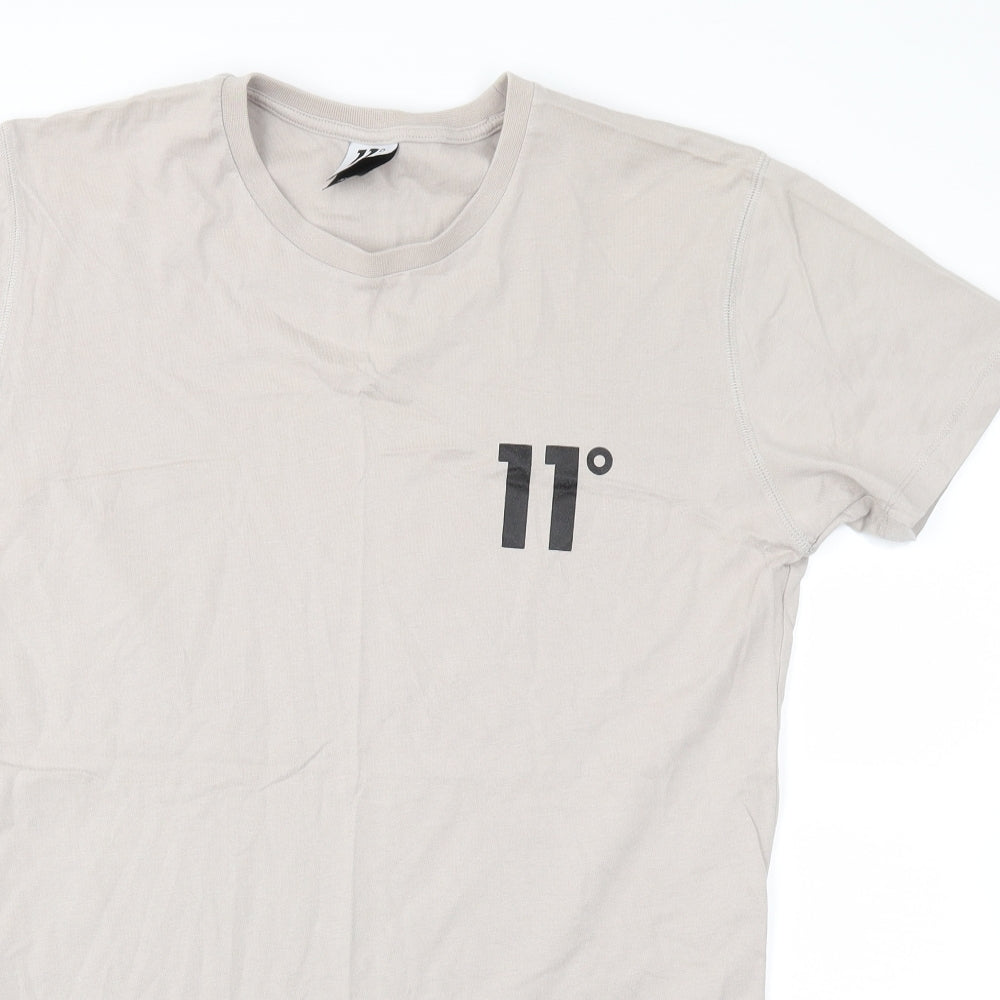 eleven  Mens Brown    T-Shirt Size S
