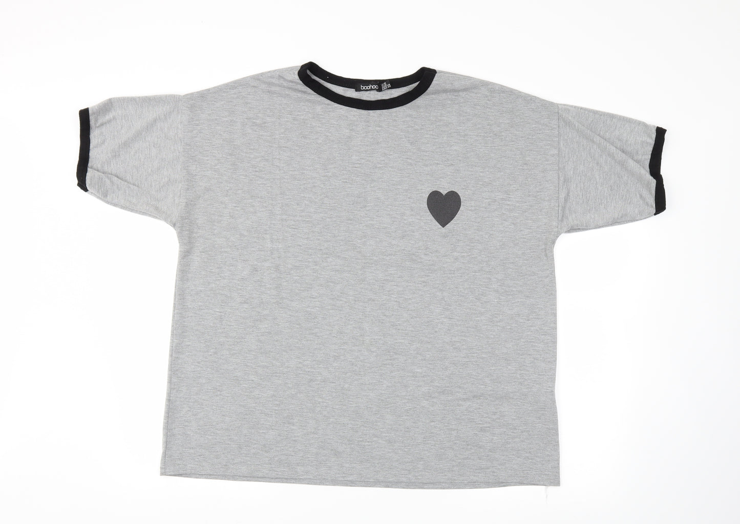 Boohoo Womens Grey   Basic T-Shirt Size 18