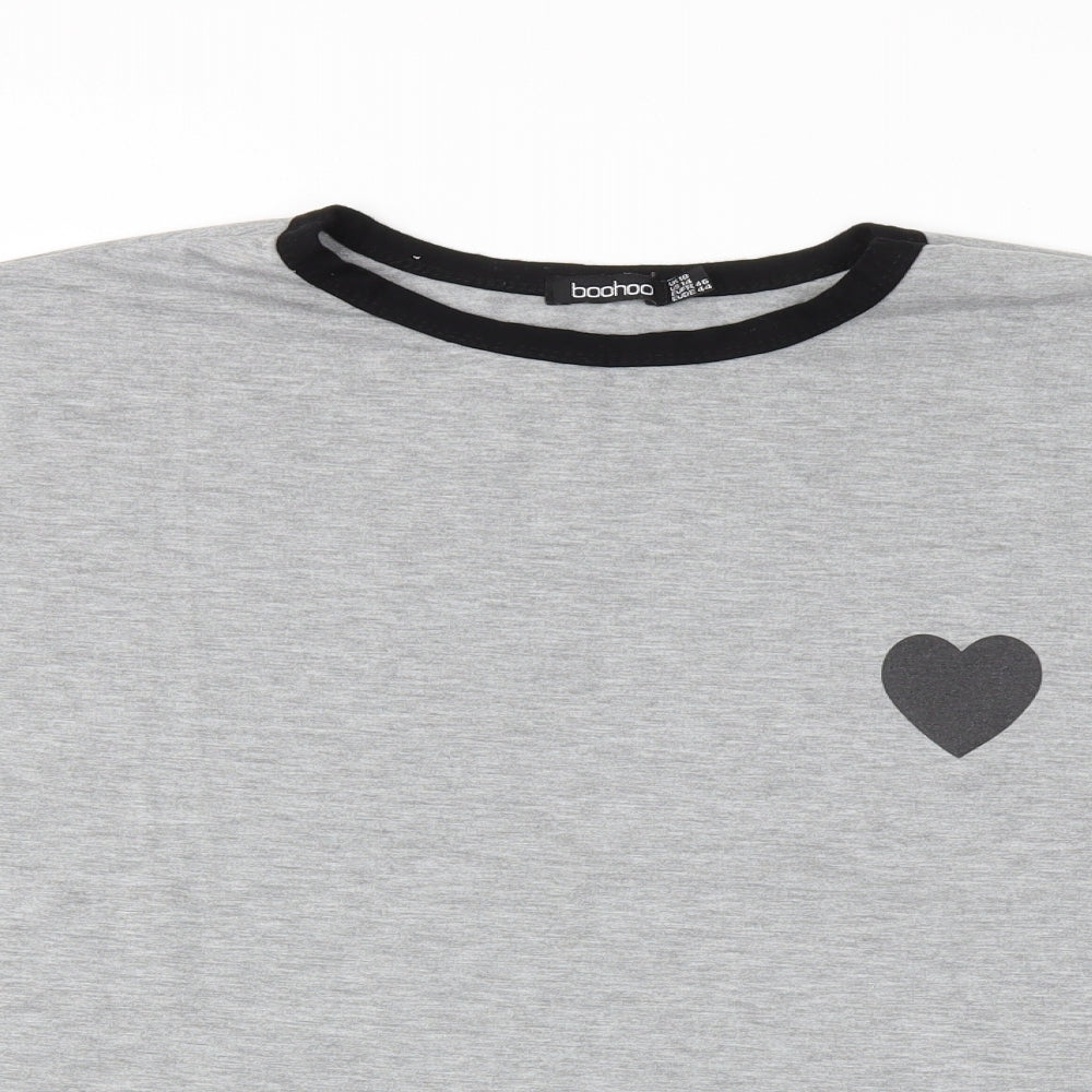Boohoo Womens Grey   Basic T-Shirt Size 18