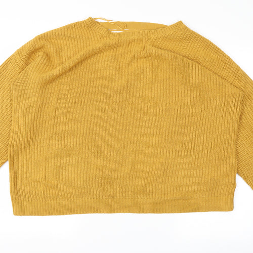 New Look Womens Yellow   Pullover Jumper Size L
