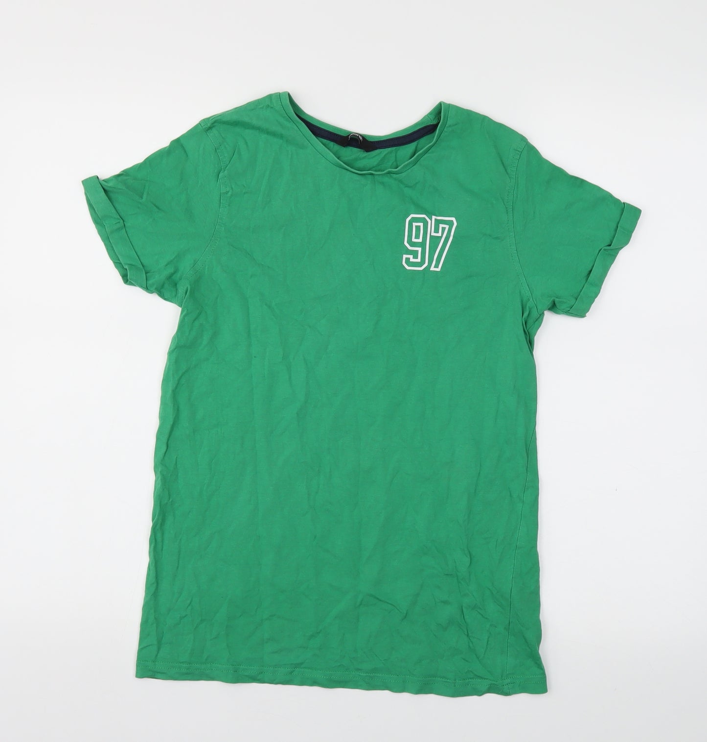 George Girls Green   Basic T-Shirt Size 13-14 Years