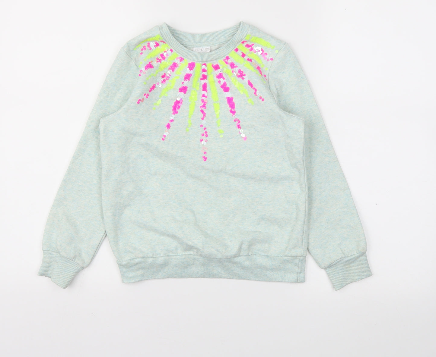F&F Girls Green   Pullover Jumper Size 7-8 Years