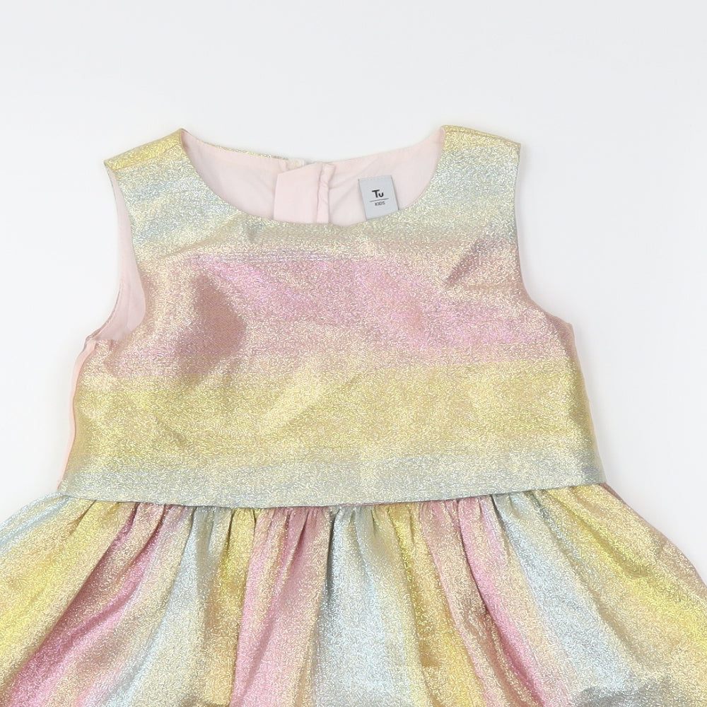 TU Girls Multicoloured   Fit & Flare  Size 3-4 Years