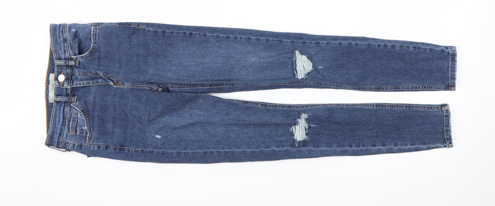 Topshop Womens Blue Skinny Jeans Size 25 L30 in