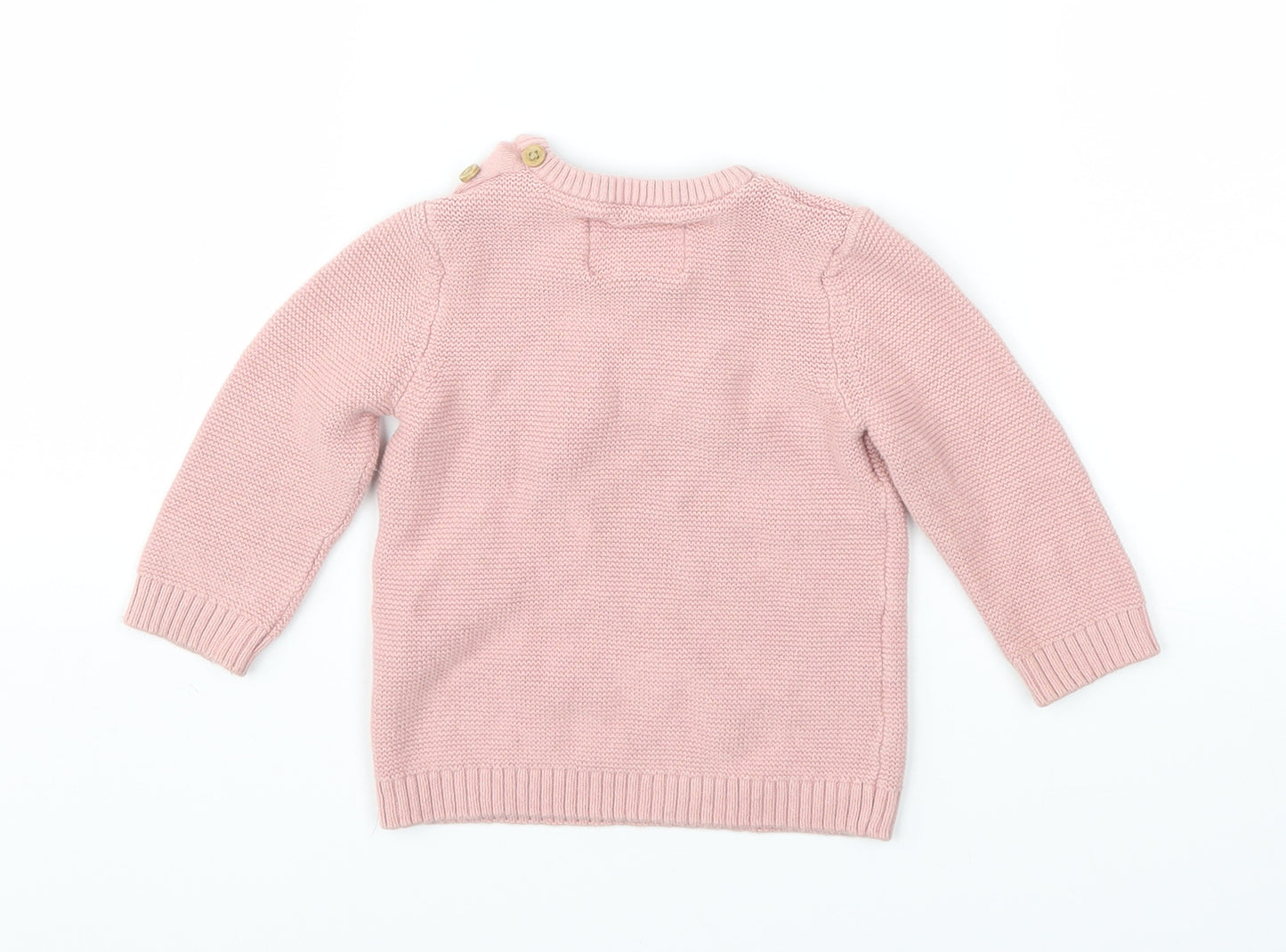 F&F Girls Pink Animal Print  Pullover Jumper Size 3-6 Months