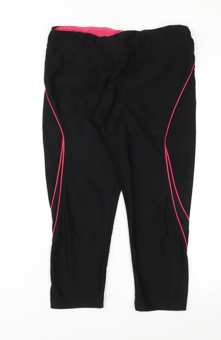 Athlete works Womens Black   Capri Leggings Size M L21 in
