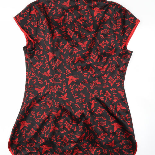 Ann Summers Womens Red Floral  Basic Blouse Size 16