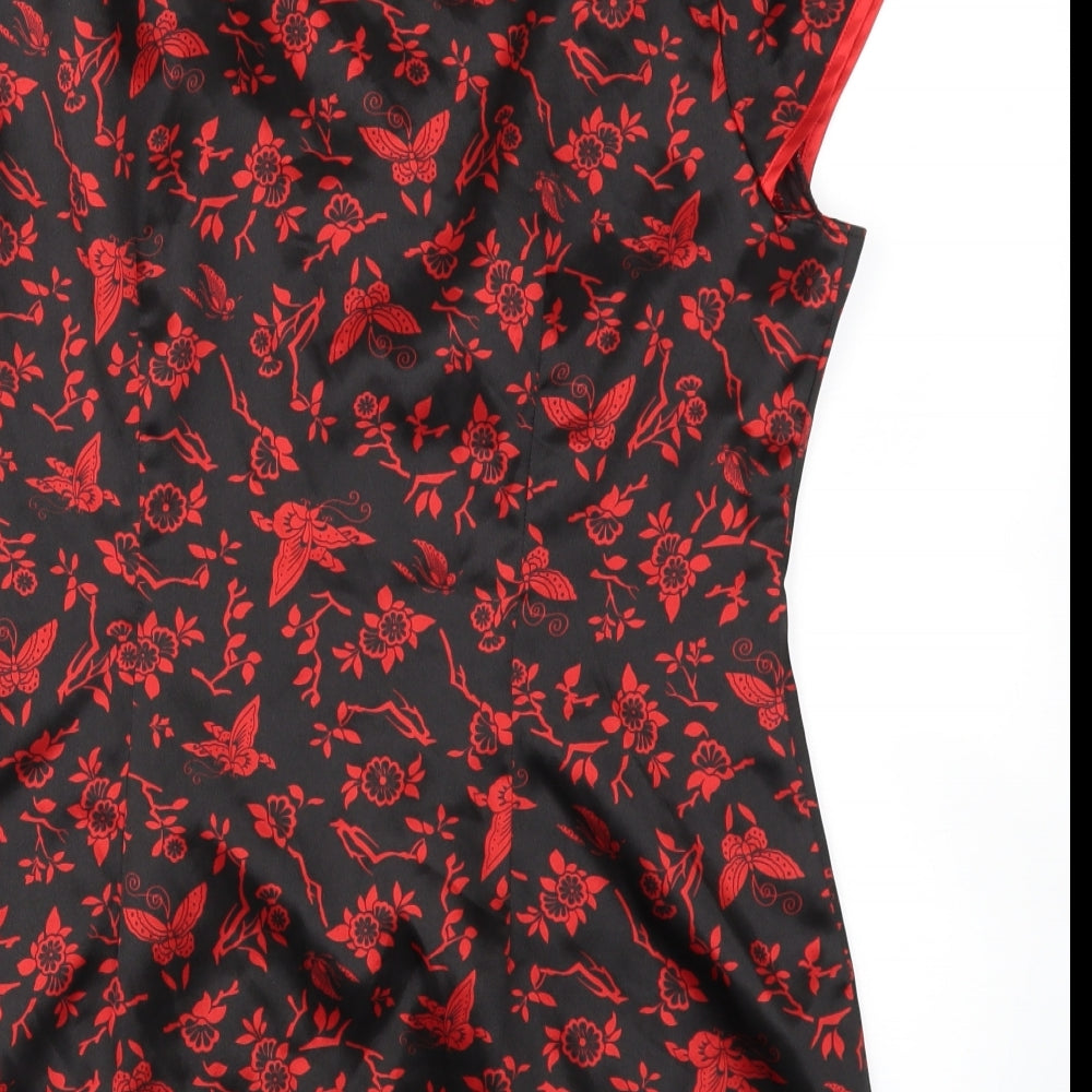 Ann Summers Womens Red Floral  Basic Blouse Size 16