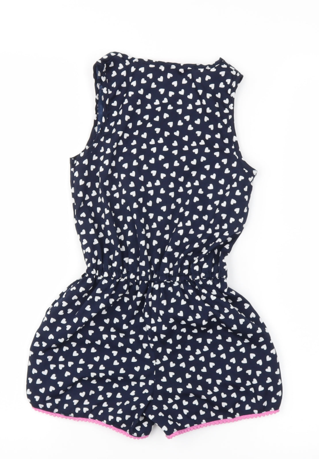 Young Dimension Girls Blue Spotted  Bodysuit One-Piece Size 6-7 Years