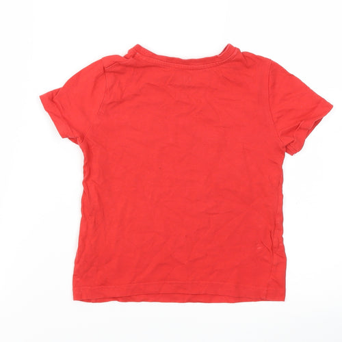 F&F Boys Red Houndstooth  Basic T-Shirt Size 3-4 Years