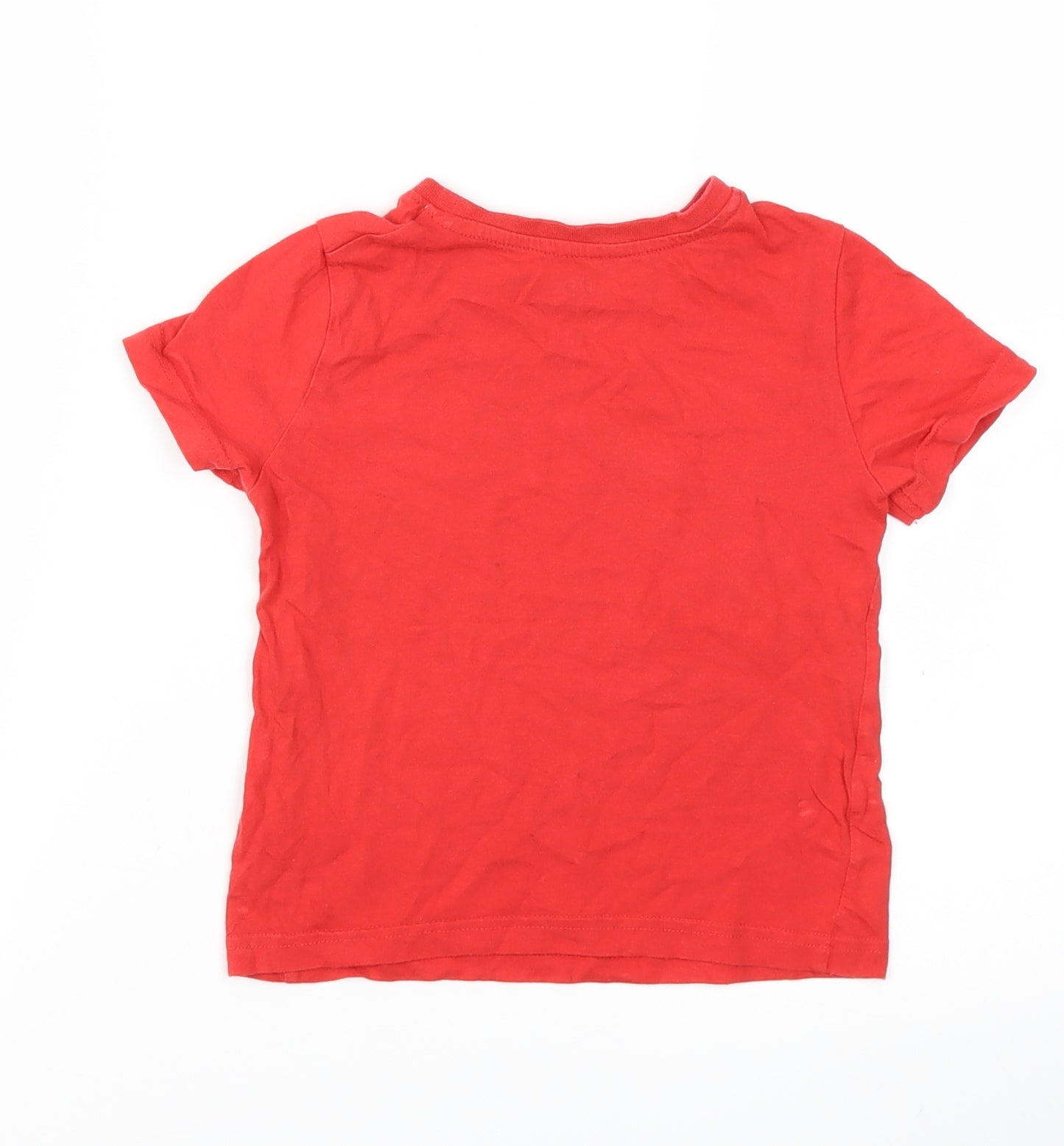 F&F Boys Red Houndstooth  Basic T-Shirt Size 3-4 Years