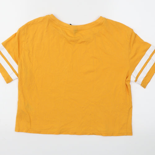 H&M Womens Orange   Basic T-Shirt Size XS