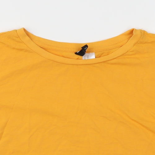 H&M Womens Orange   Basic T-Shirt Size XS