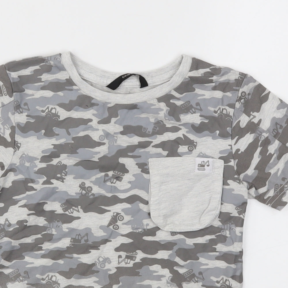 George Boys Grey   Basic T-Shirt Size 4-5 Years