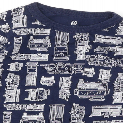 Gap Boys Blue Animal Print  Basic T-Shirt Size 3 Years