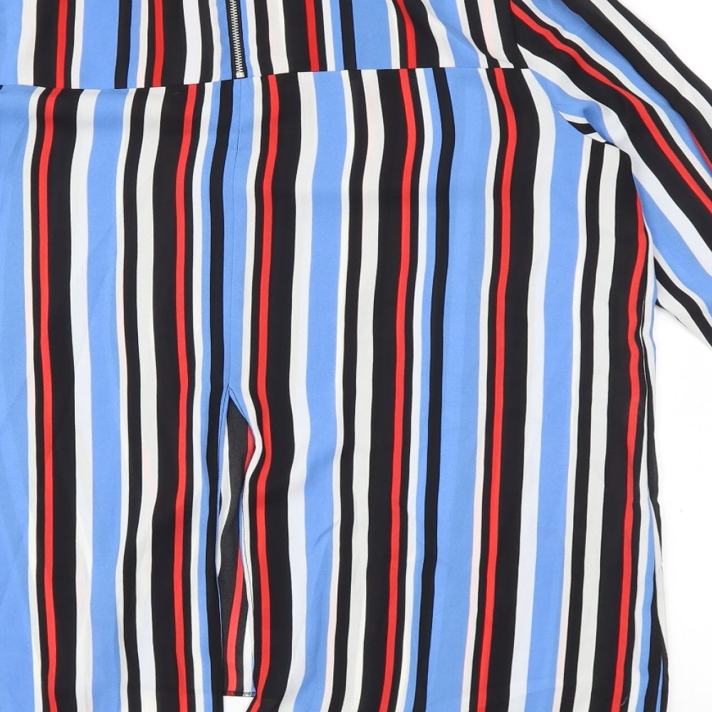 Primark Womens Multicoloured Striped  Basic Blouse Size 16