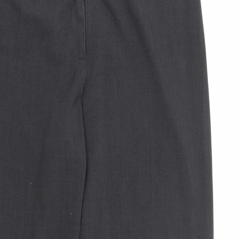 Debenhams Womens Grey  Rayon Dress Pants Trousers Size 16 L28 in
