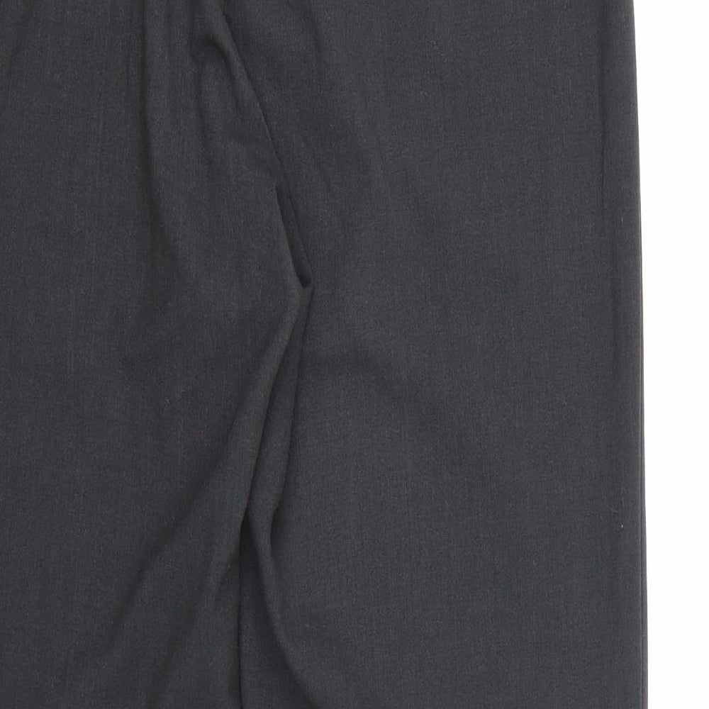 Debenhams Womens Grey  Rayon Dress Pants Trousers Size 16 L28 in