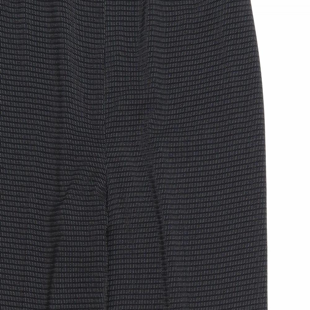 NEXT Womens Black Check Rayon Dress Pants Trousers Size 12 L25 in