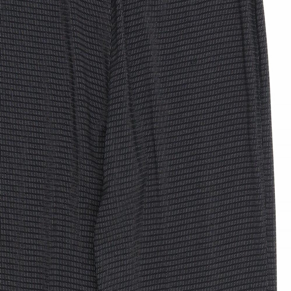 NEXT Womens Black Check Rayon Dress Pants Trousers Size 12 L25 in