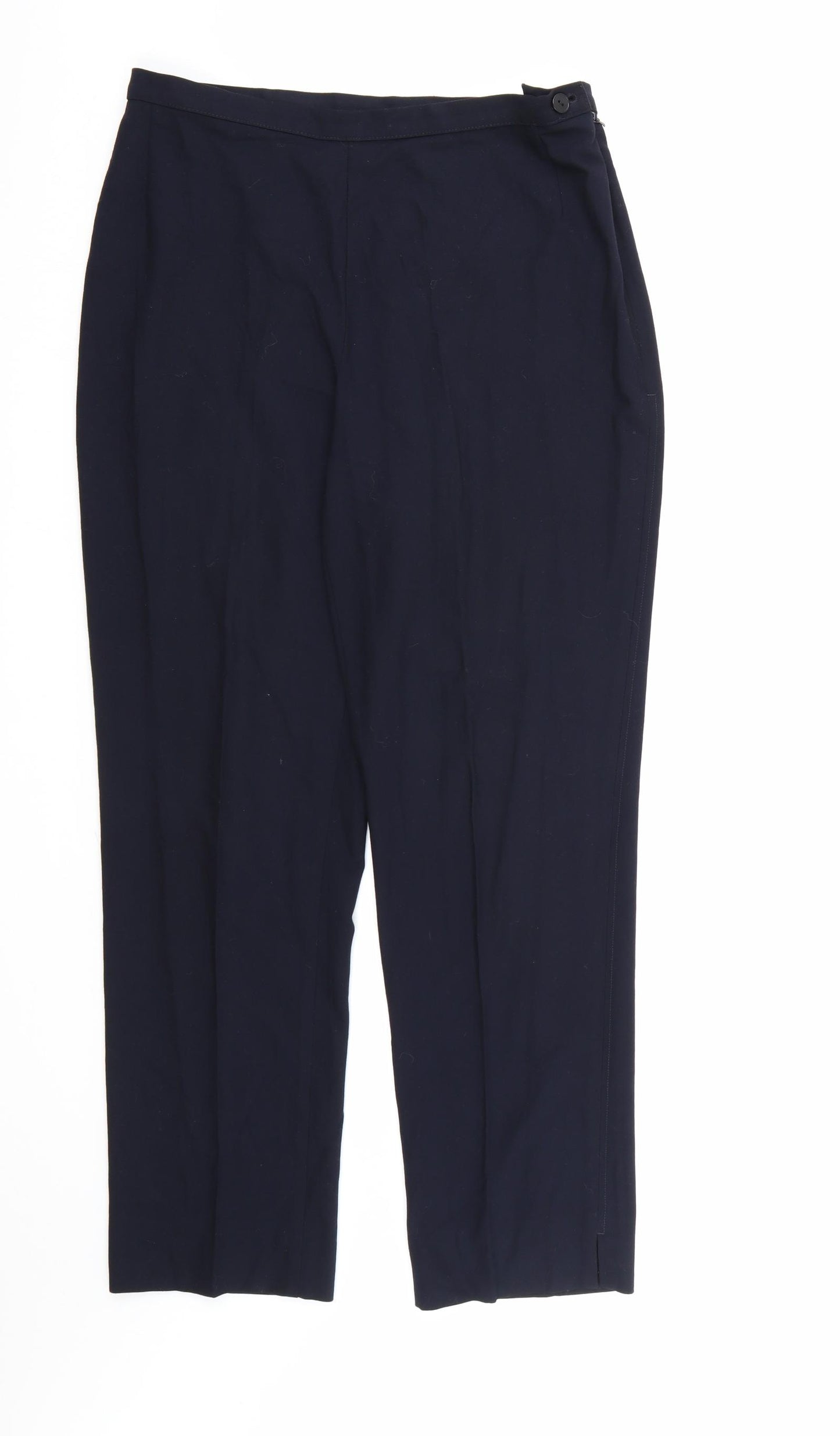Marks and Spencer Womens Blue  Rayon Dress Pants Trousers Size 14 L28 in