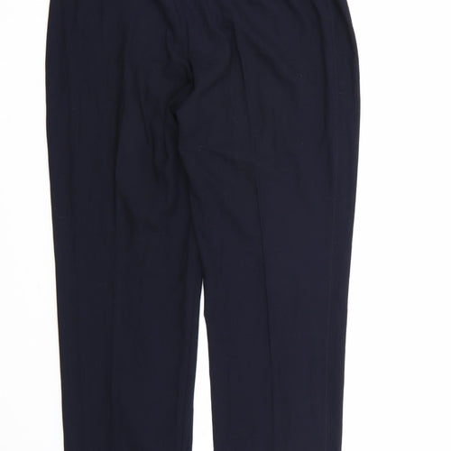 Marks and Spencer Womens Blue  Rayon Dress Pants Trousers Size 14 L28 in