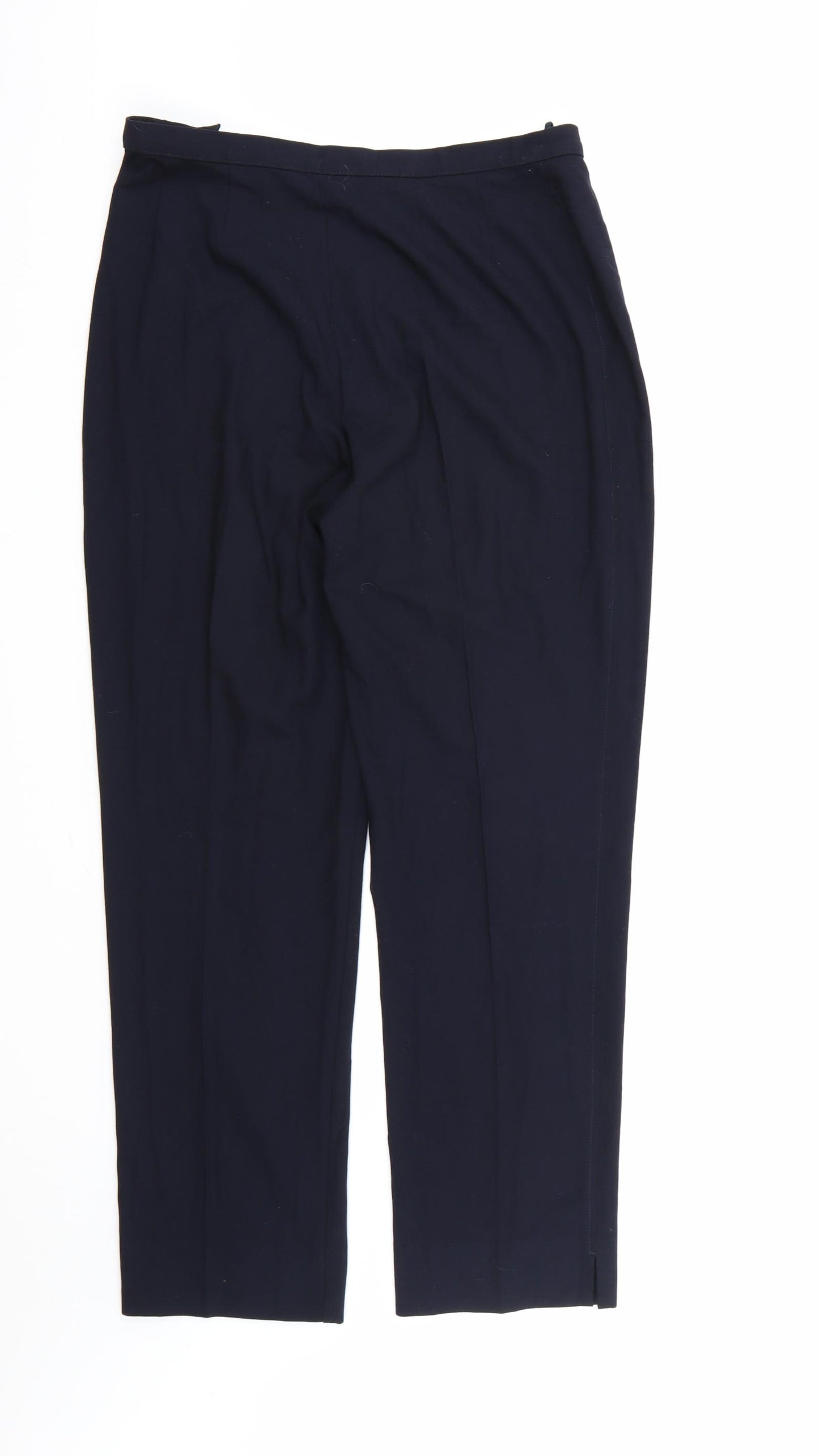 Marks and Spencer Womens Blue  Rayon Dress Pants Trousers Size 14 L28 in
