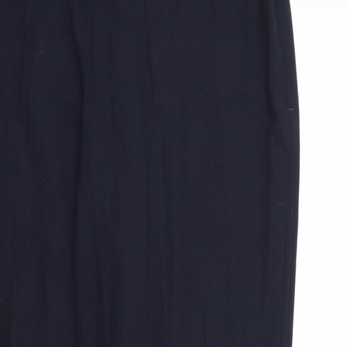 Marks and Spencer Womens Blue  Rayon Dress Pants Trousers Size 14 L28 in