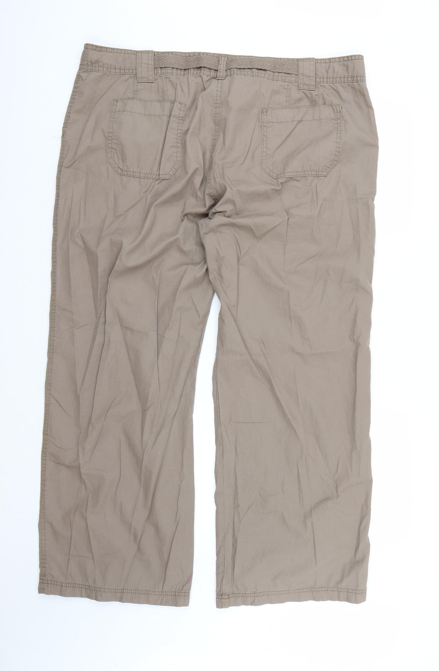 Marks and Spencer Womens Brown   Cargo Trousers Size 22 L29 in