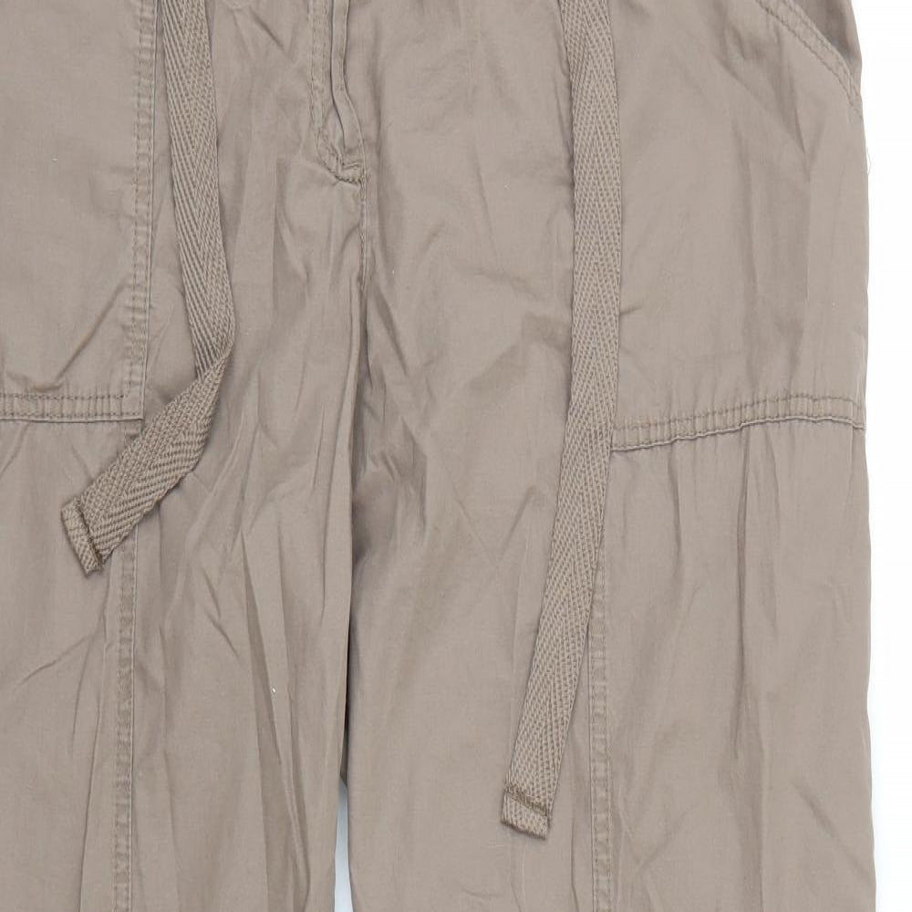 Marks and Spencer Womens Brown   Cargo Trousers Size 22 L29 in