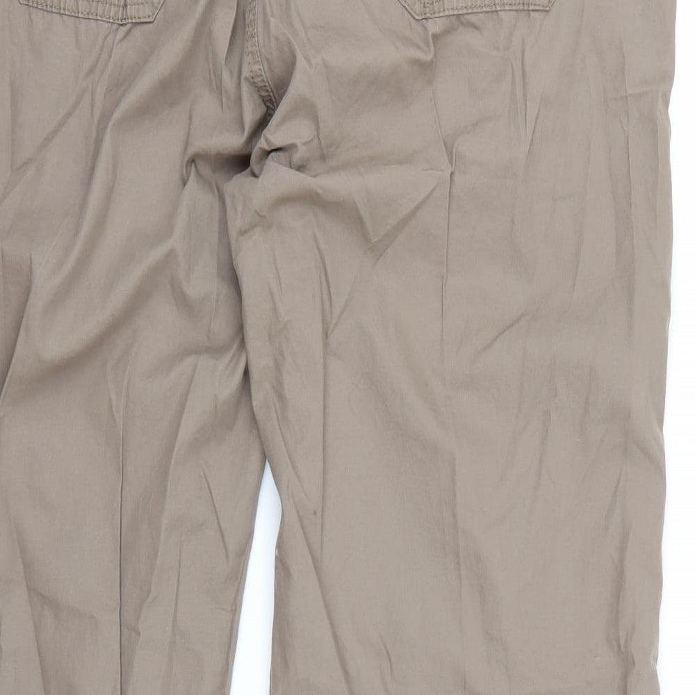 Marks and Spencer Womens Brown   Cargo Trousers Size 22 L29 in