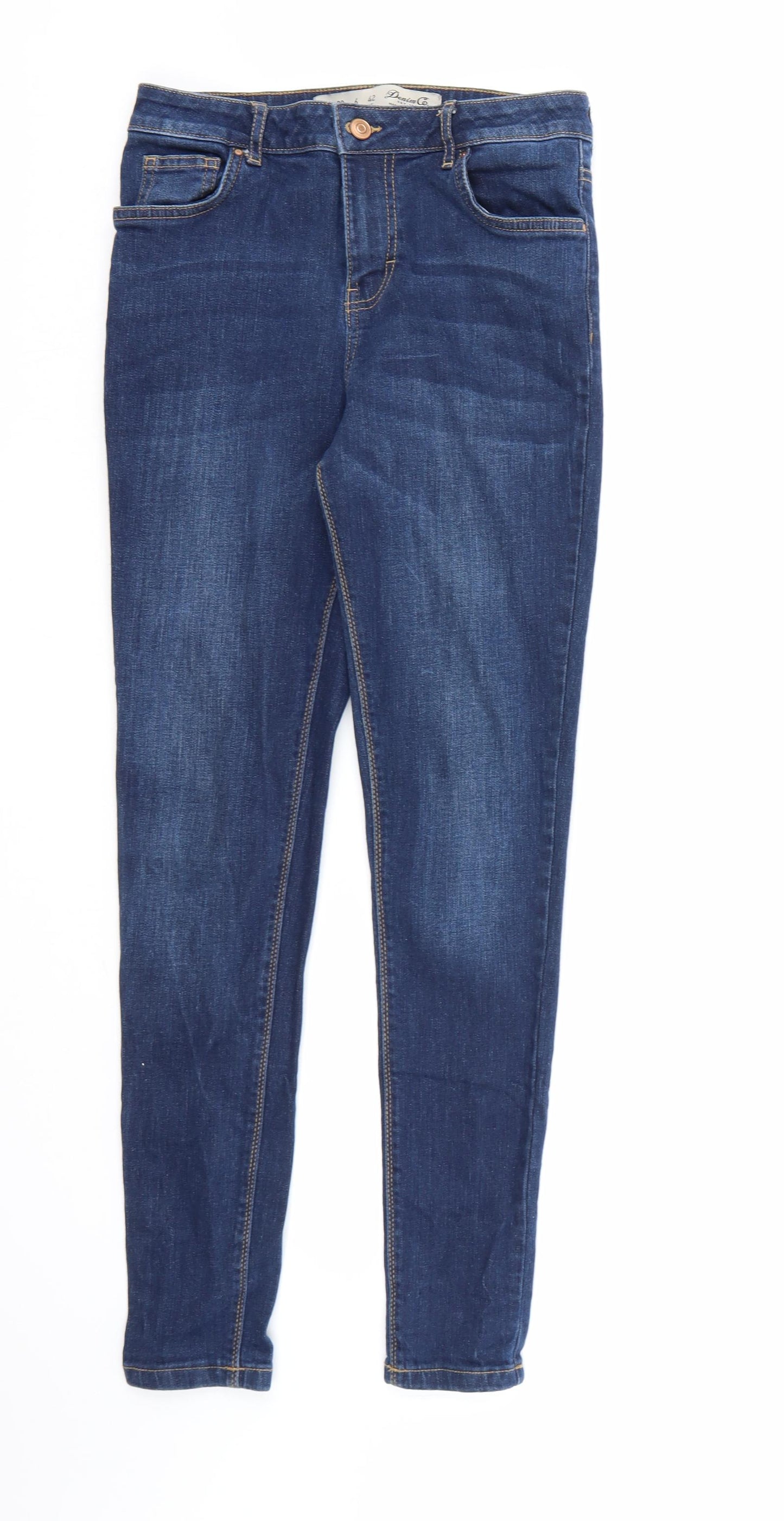 Denim & Co. Womens Blue  Denim Skinny Jeans Size 10 L28 in