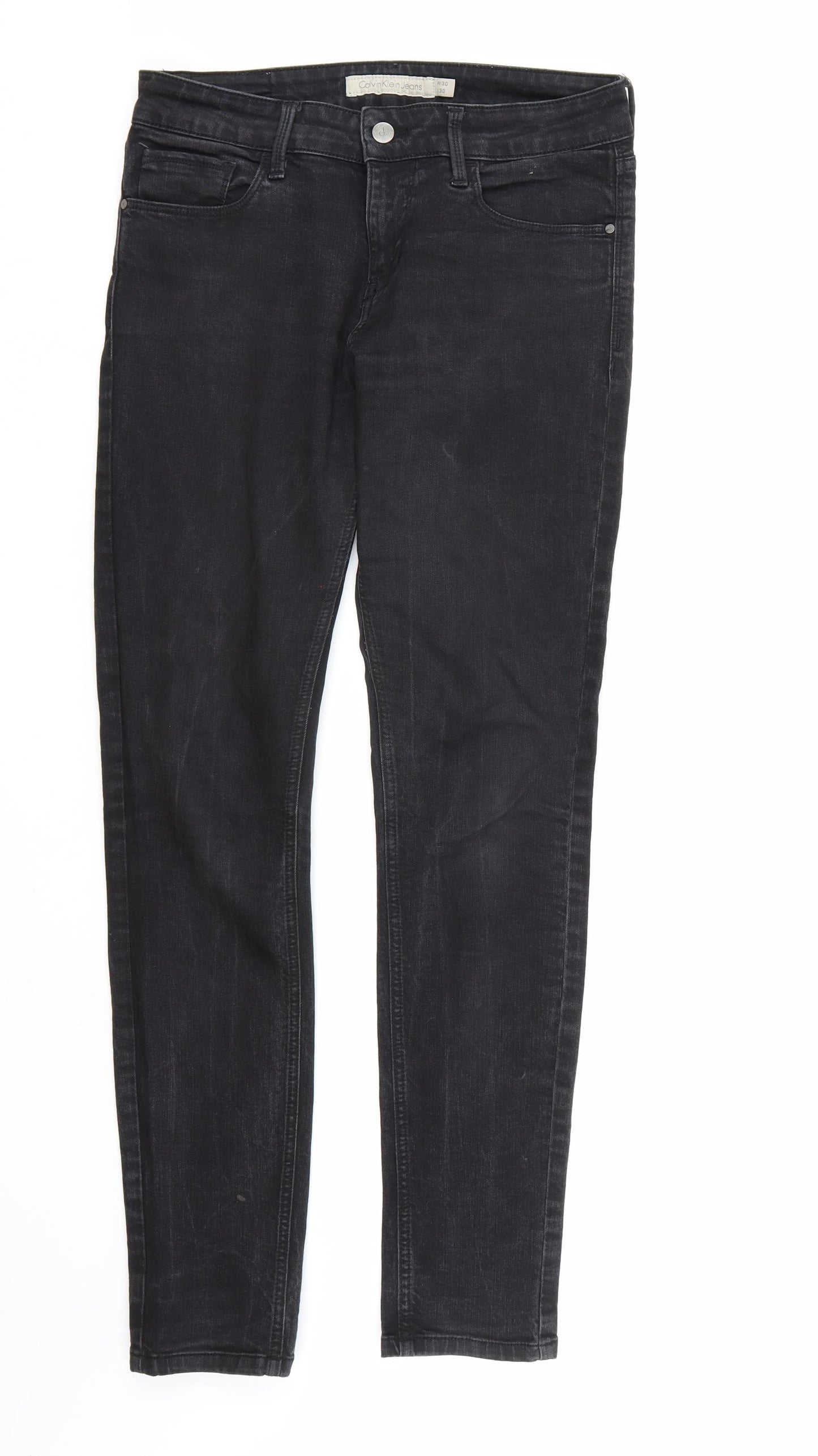 Calvin Klein Jeans Mens Black  Denim Skinny Jeans  L30 in