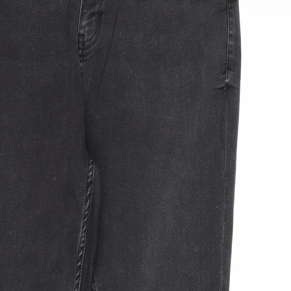 Marks and Spencer Womens Black  Denim Straight Jeans Size 16 L30 in
