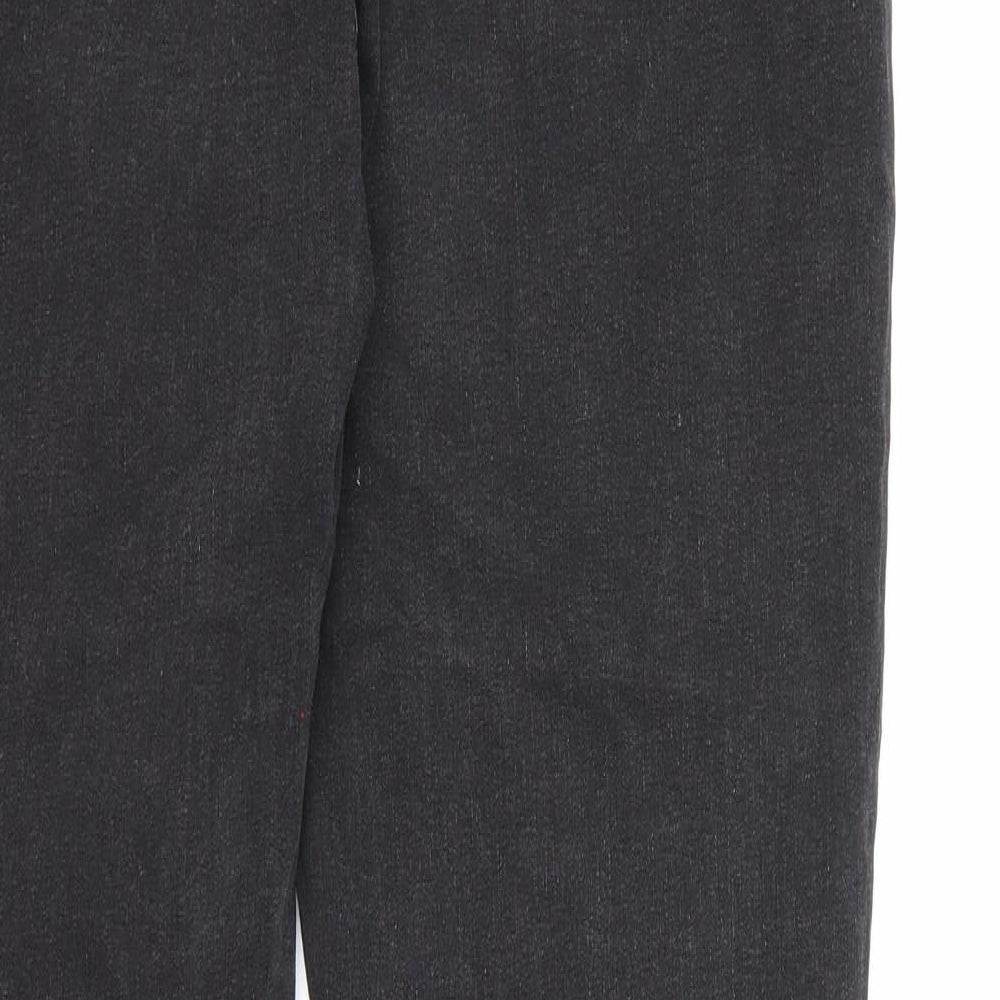 Marks and Spencer Womens Black  Denim Straight Jeans Size 16 L30 in