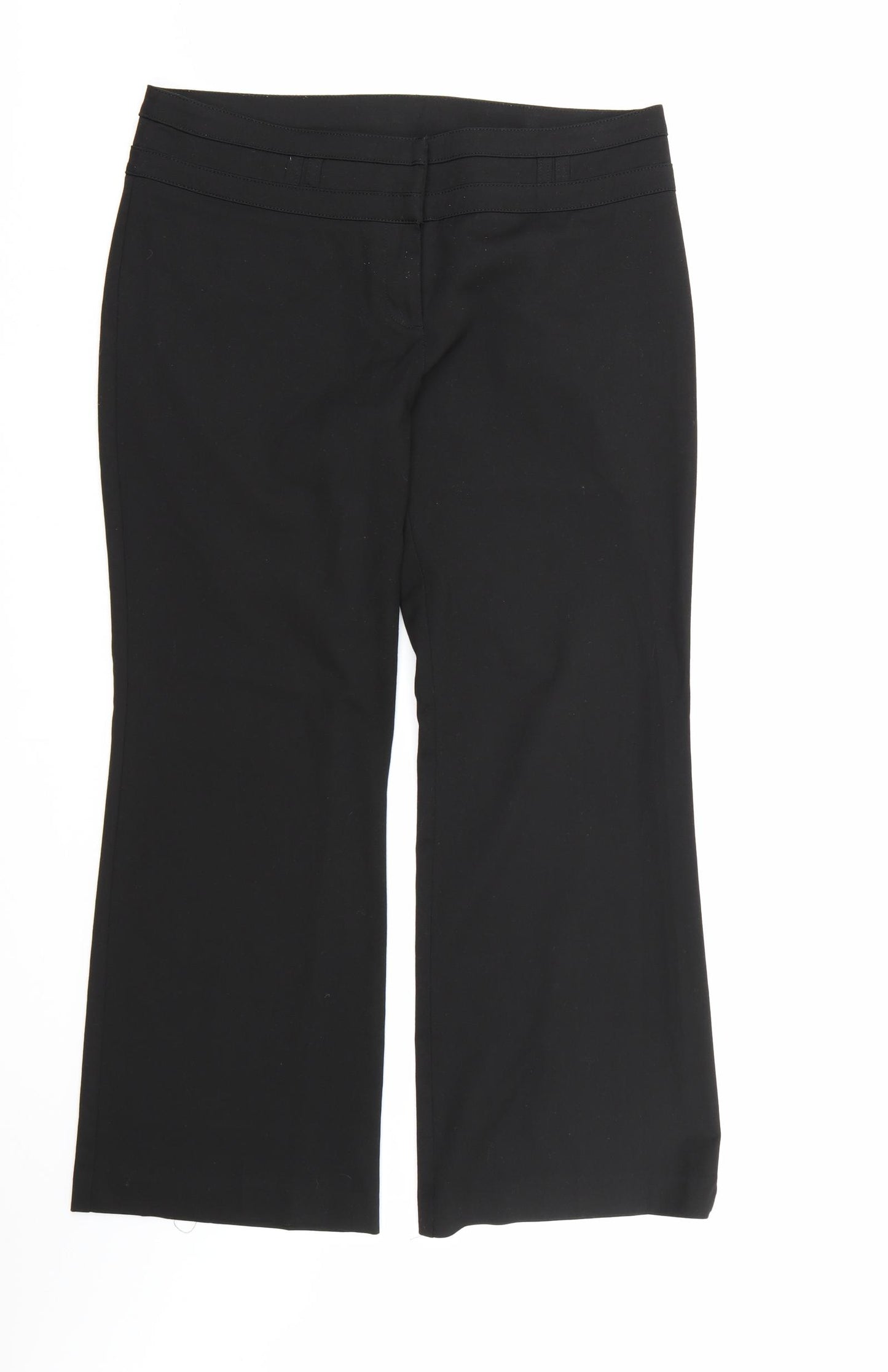 NEXT Womens Black  Rayon Dress Pants Trousers Size 14 L29 in