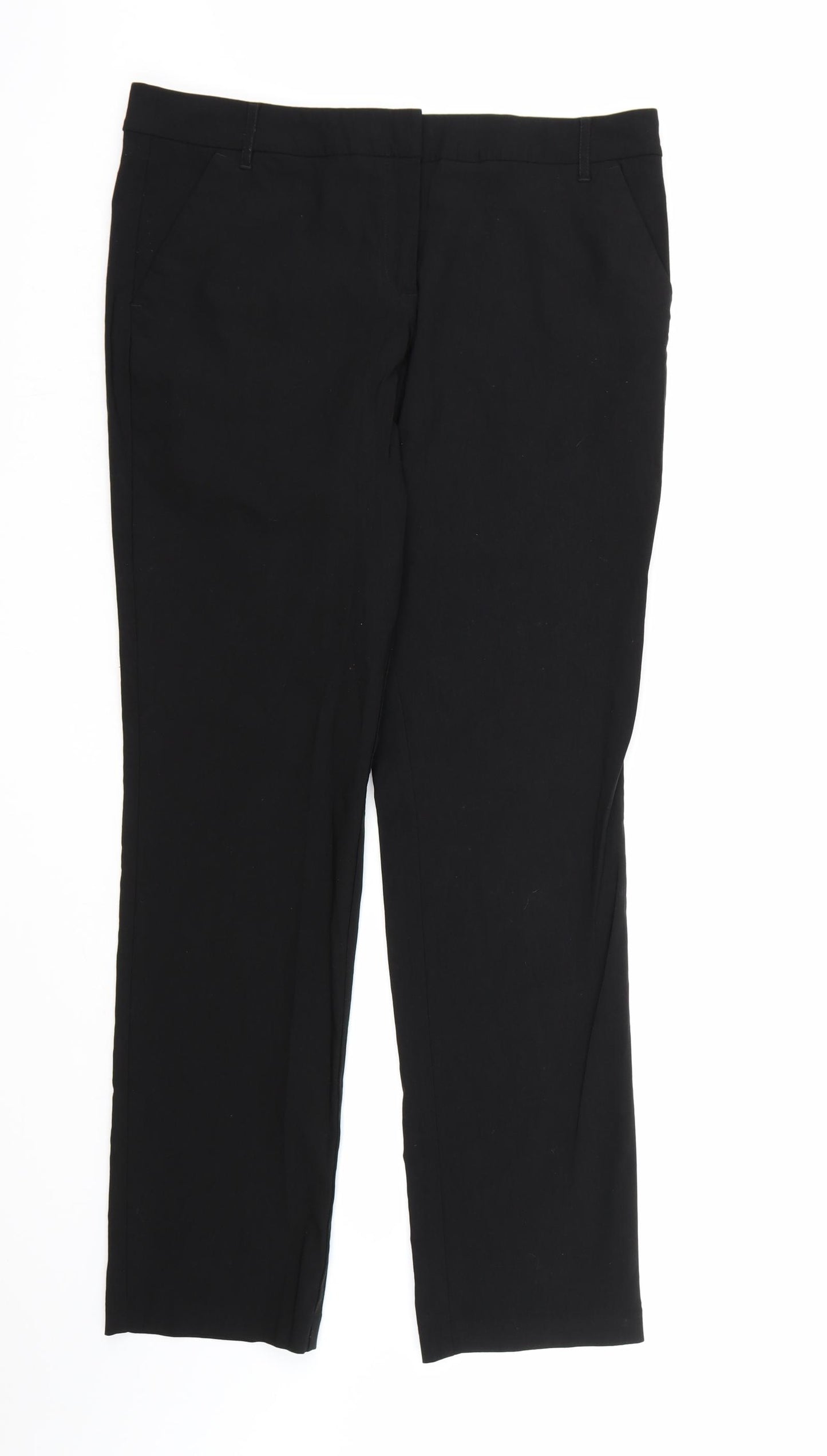 Papaya Womens Black  Rayon Dress Pants Trousers Size 16 L31 in