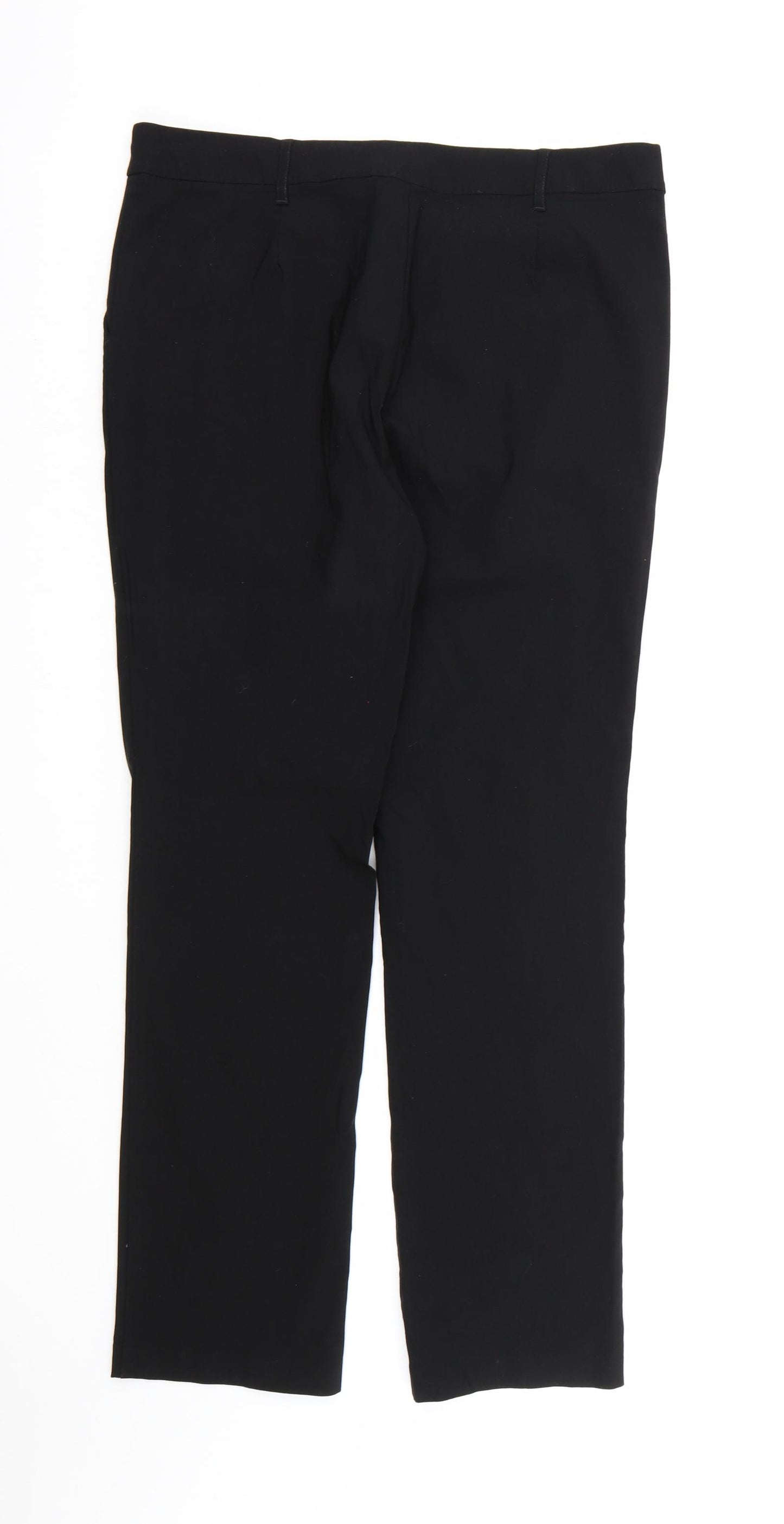 Papaya Womens Black  Rayon Dress Pants Trousers Size 16 L31 in