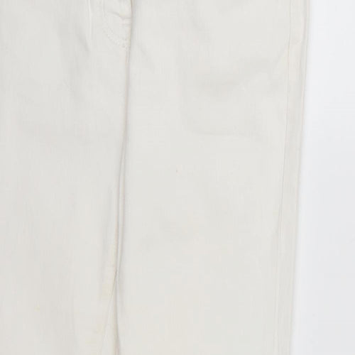 NEXT Womens White  Denim Straight Jeans Size 10 L29 in - Cigarette fit