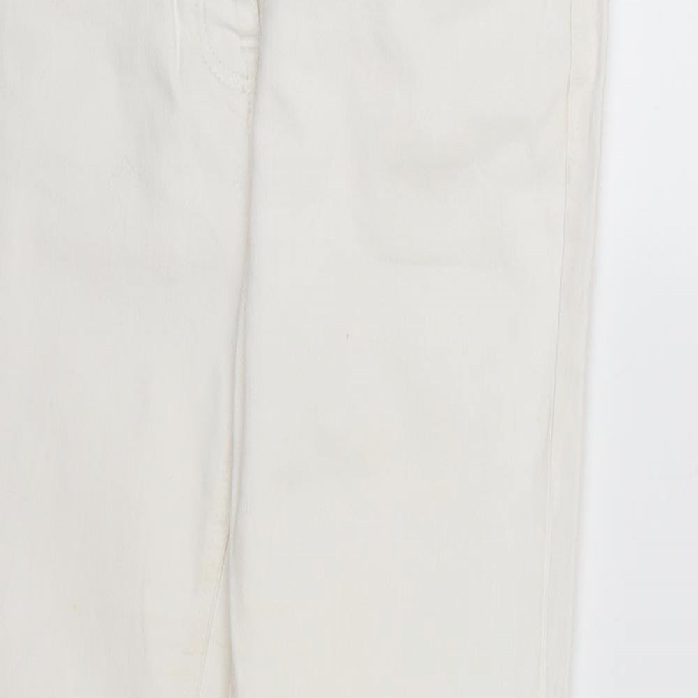 NEXT Womens White  Denim Straight Jeans Size 10 L29 in - Cigarette fit