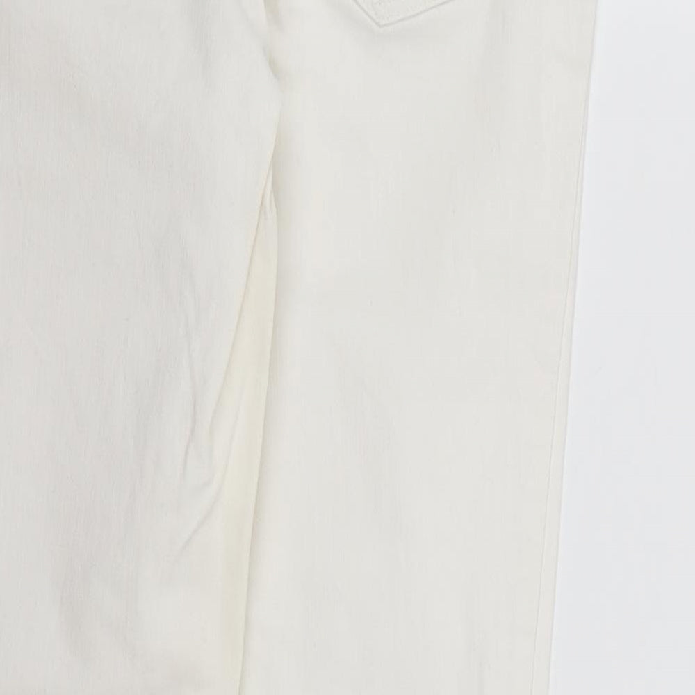 NEXT Womens White  Denim Straight Jeans Size 10 L29 in - Cigarette fit