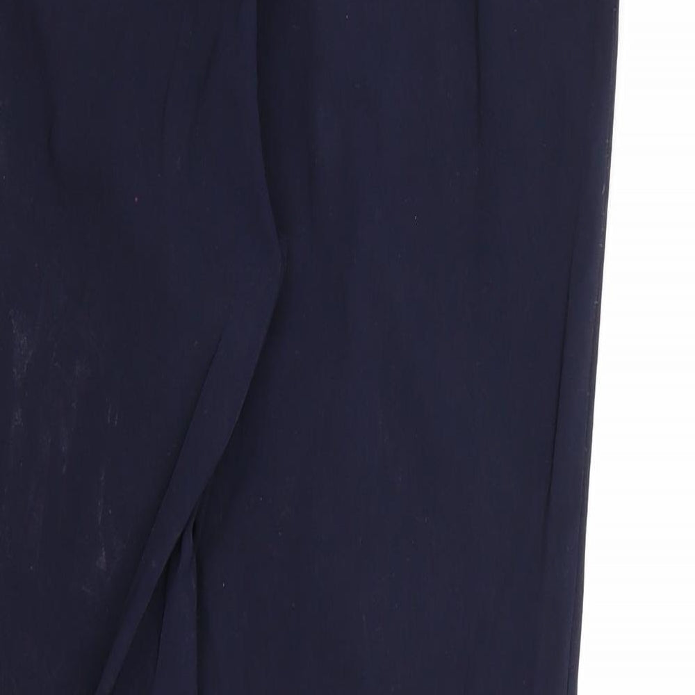Roman Womens Blue  Rayon Trousers  Size 14 L26 in