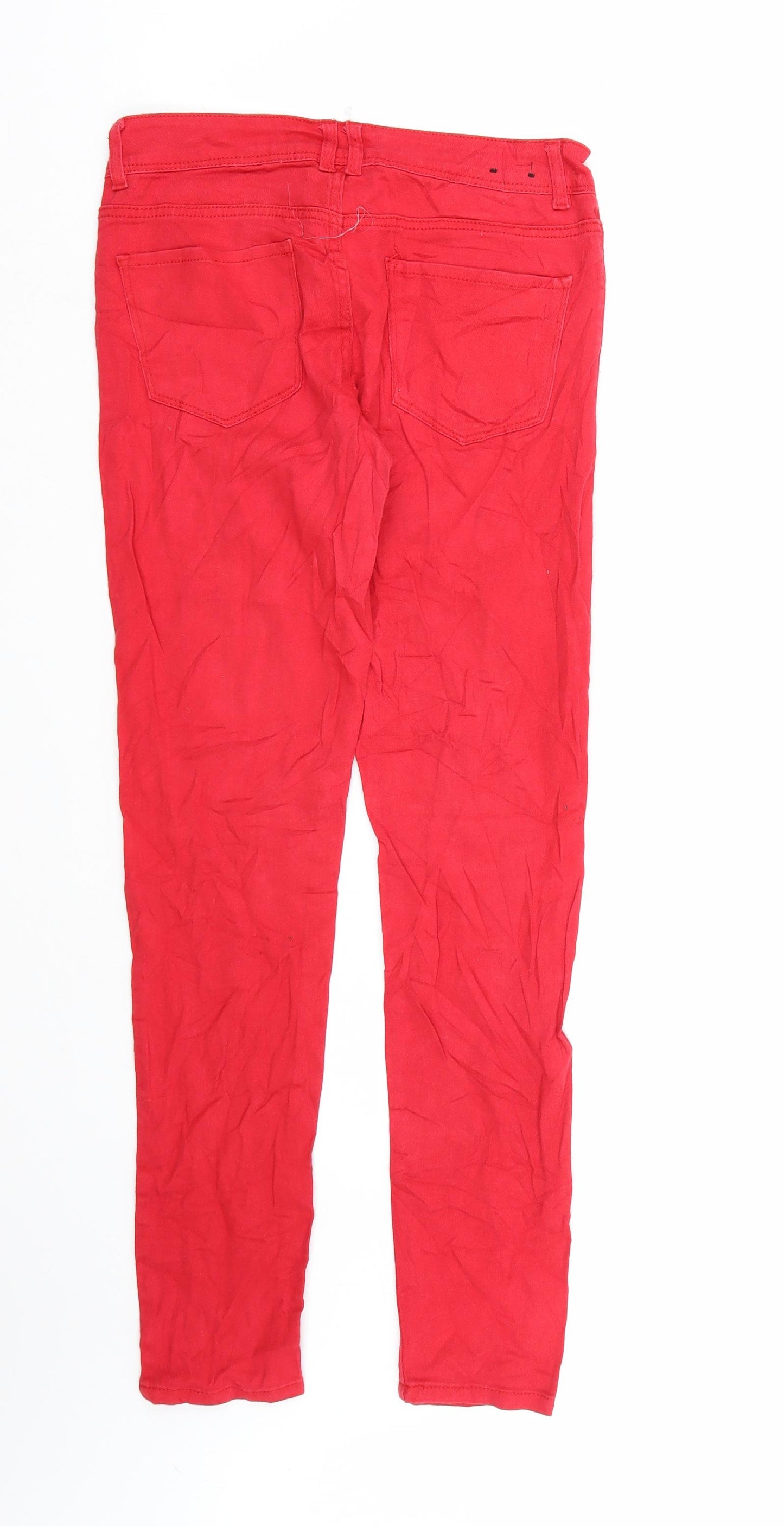 YES YES Womens Red  Denim Skinny Jeans Size 10 L30 in