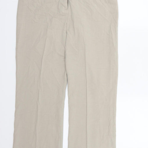 Mia Moda Womens Green  Rayon Dress Pants Trousers Size 14 L28 in