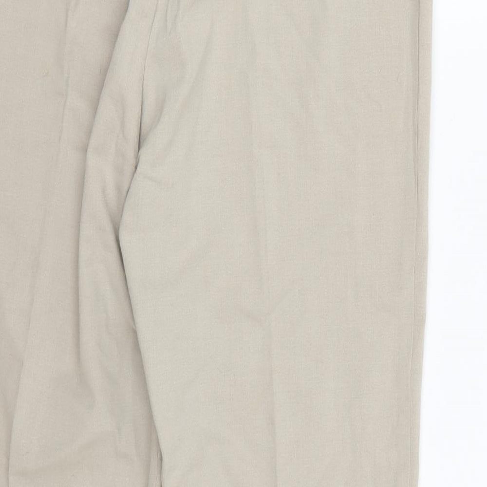 Mia Moda Womens Green  Rayon Dress Pants Trousers Size 14 L28 in