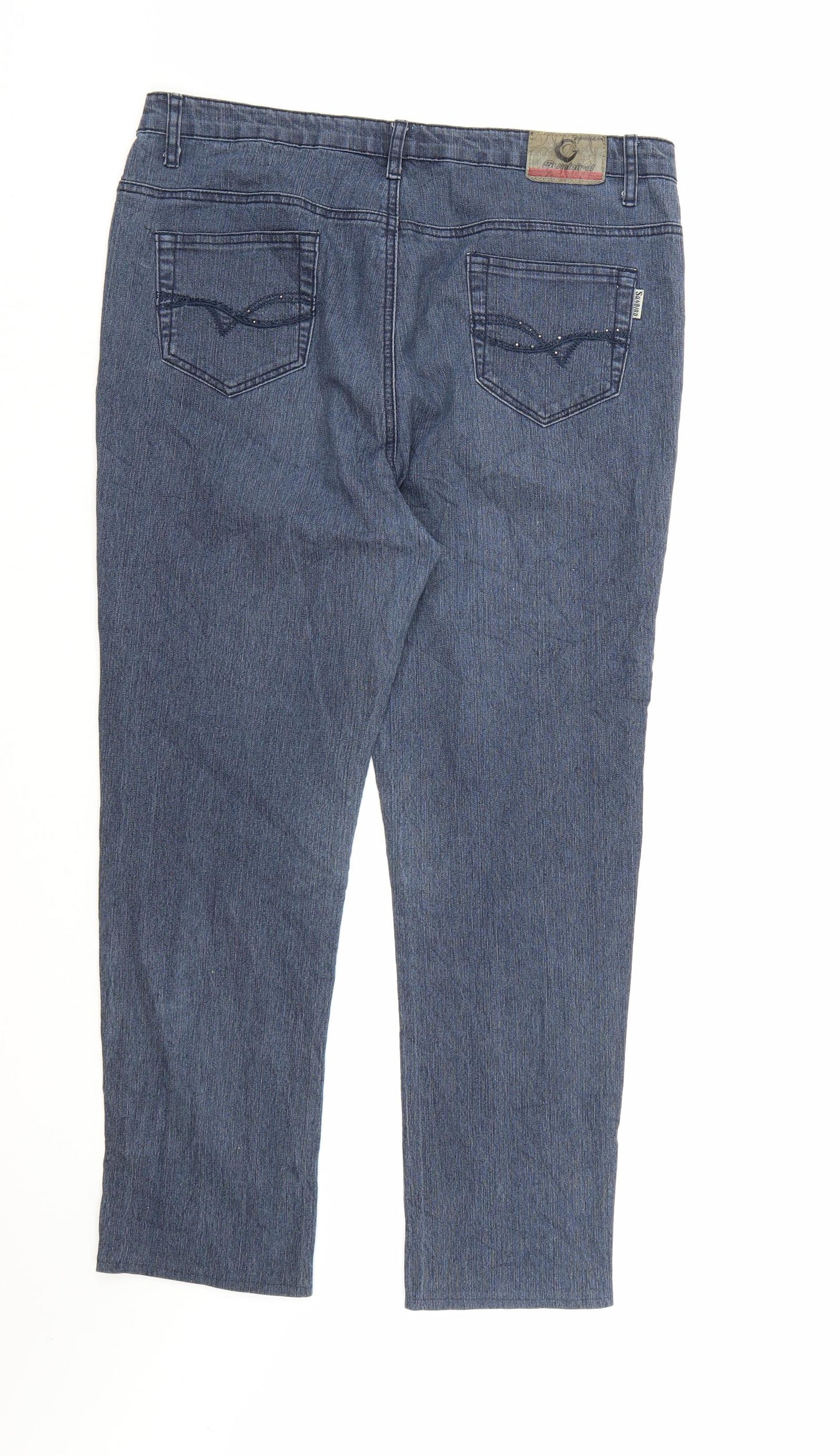 Sunbird Womens Blue  Denim Straight Jeans  L27 in