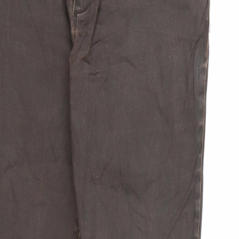 Pull&Bear Womens Brown  Denim Skinny Jeans Size 12 L28 in