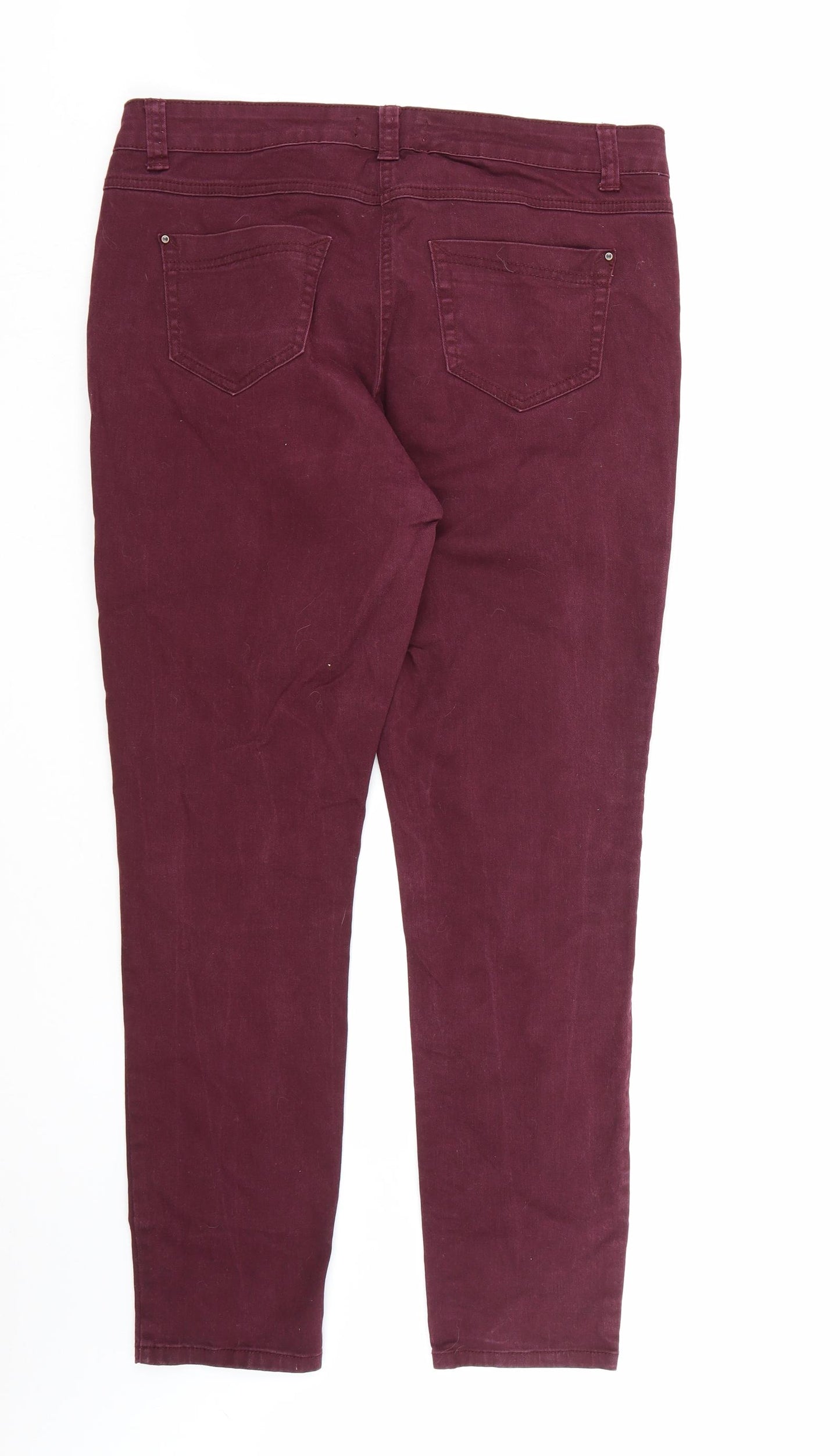 George Womens Purple  Denim Skinny Jeans Size 16 L30 in