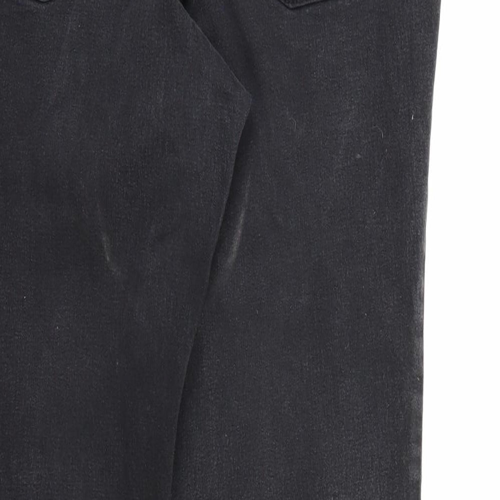Dorothy Perkins Womens Black  Denim Straight Jeans Size 14 L29 in