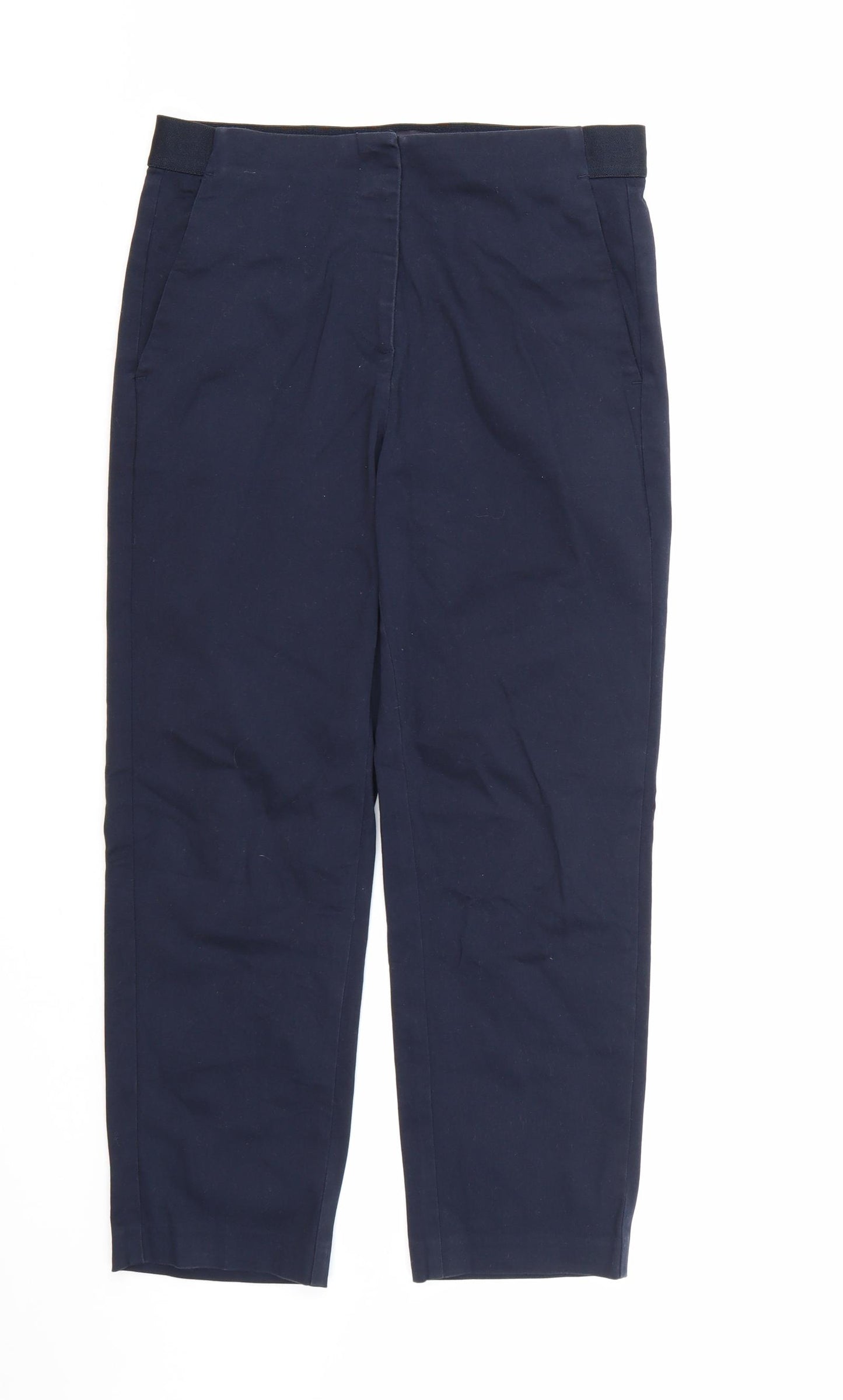 Marks and Spencer Womens Blue  Rayon Trousers  Size 10 L24 in